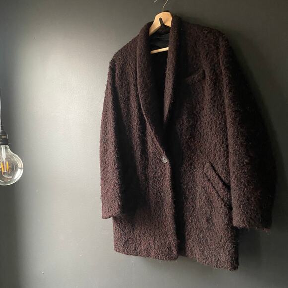 IRO Rafa Oversized Burgundy Coat Size 4 - Picture 6 of 14